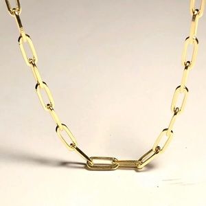 14KT YELLOW GOLD PAPER CLIP CHAIN 5MM 20 INCH